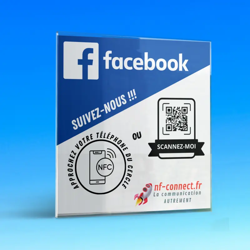 Plaque comptoir Facebook