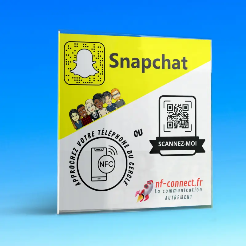Plaque comptoir Snapchat