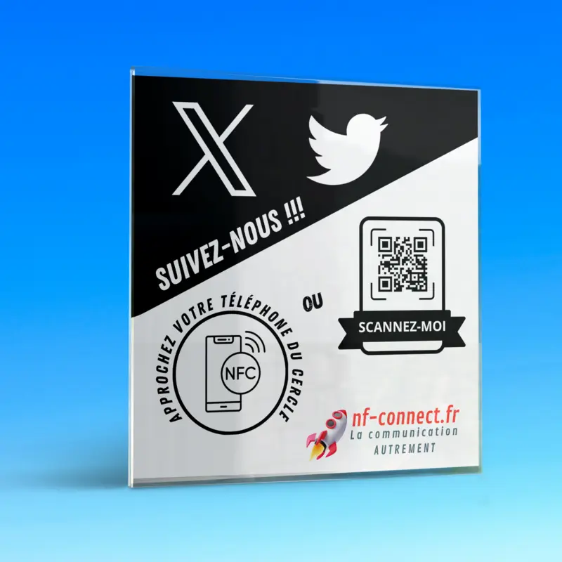 Plaque comptoir X (Twitter)