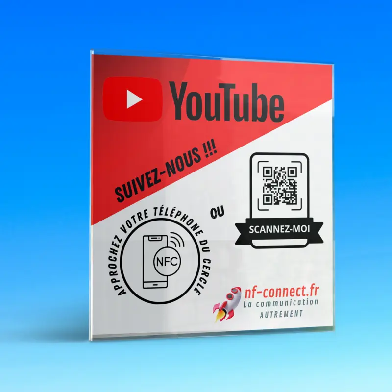 Plaque comptoir YouTube