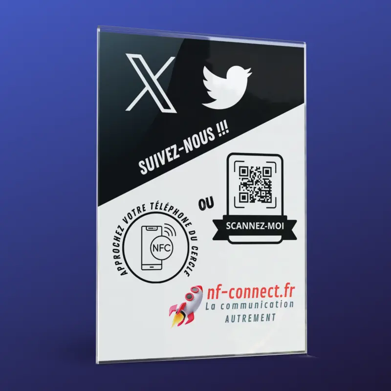 Plaque guichet X (Twitter)